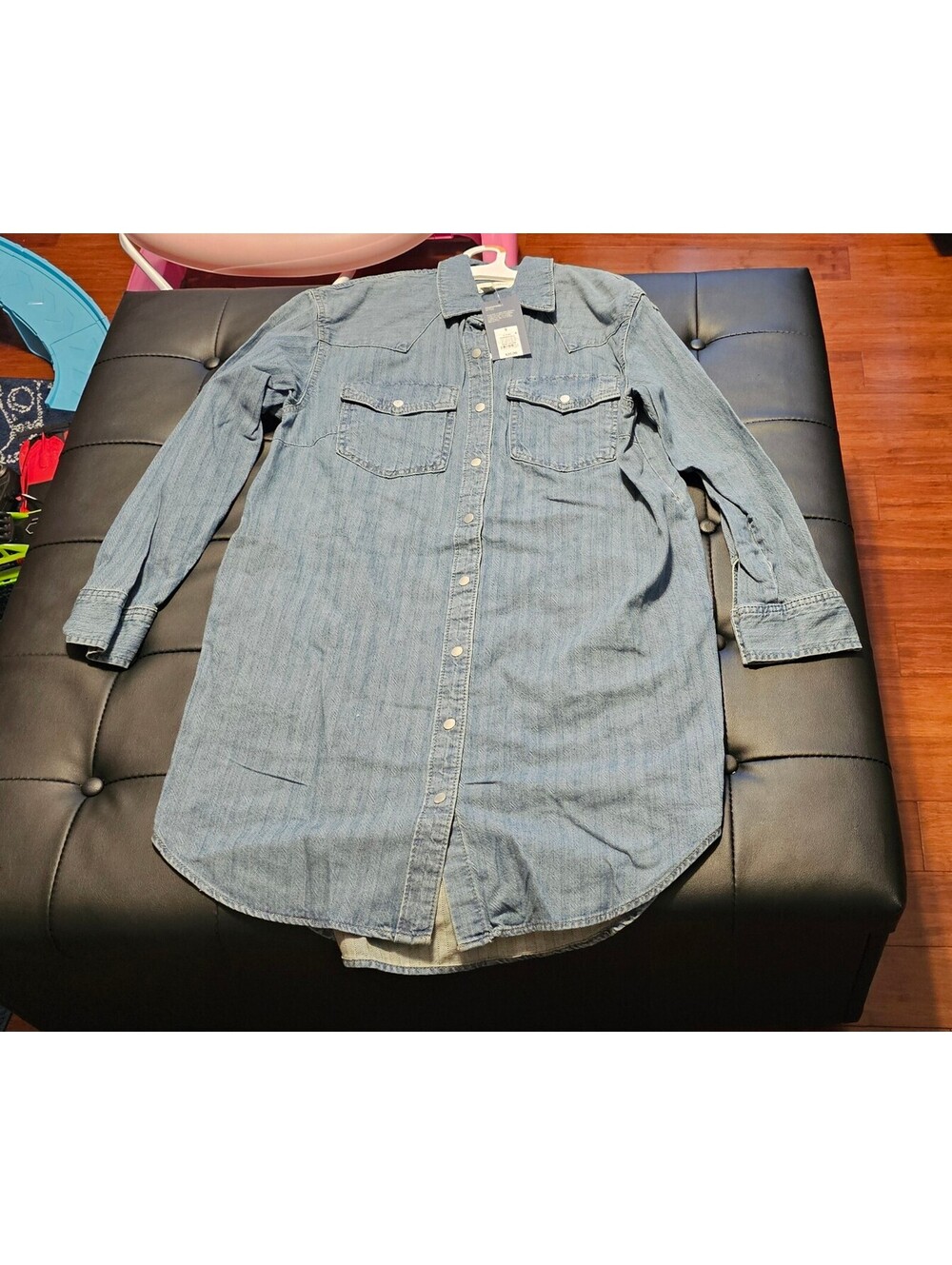 Womens size small denim dress new with tags